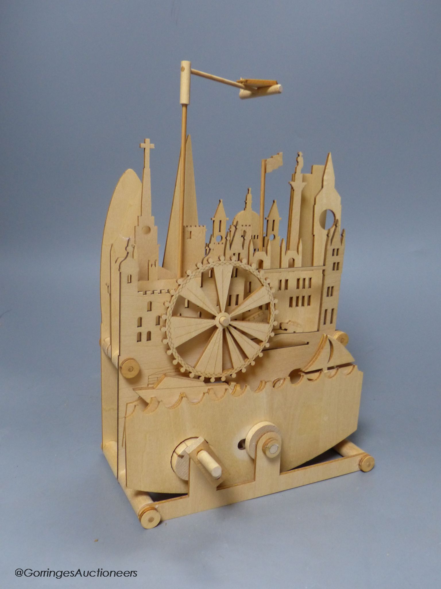 A modern mechancal lightwood diorama